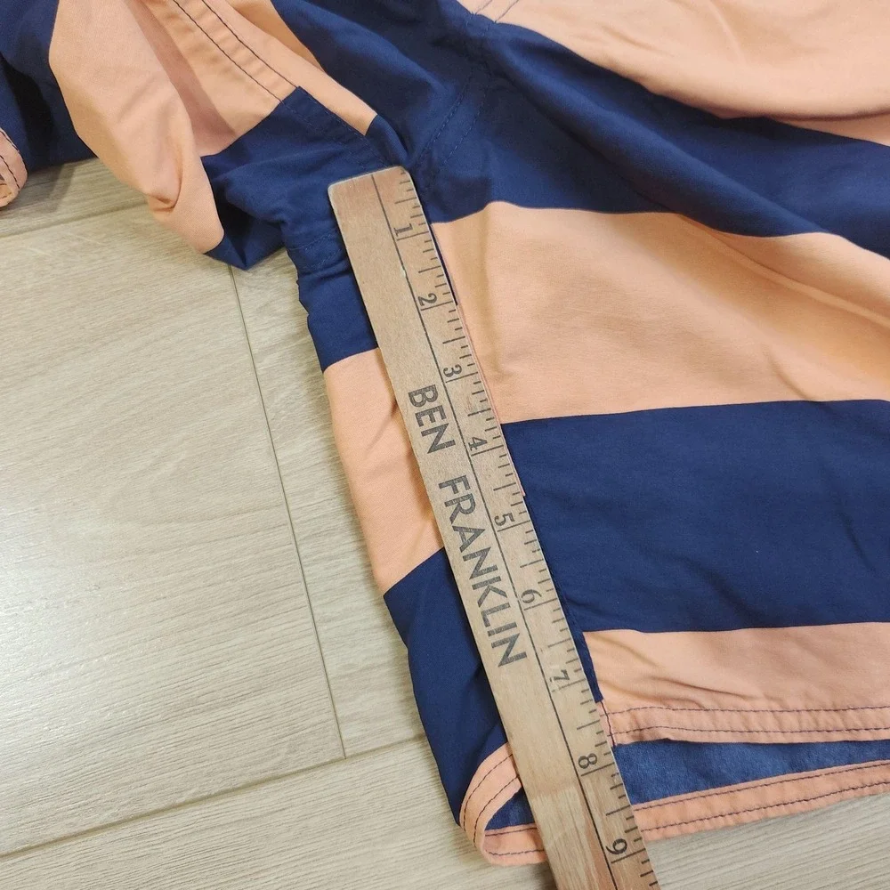 Patagonia Minimalist Wavefarer Board Shorts Mens 30 Blue Orange Striped Surf